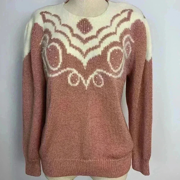 Vintage Pink & Pearl Braemar  by Jeremy Scott sweater. - Picture 3 of 9